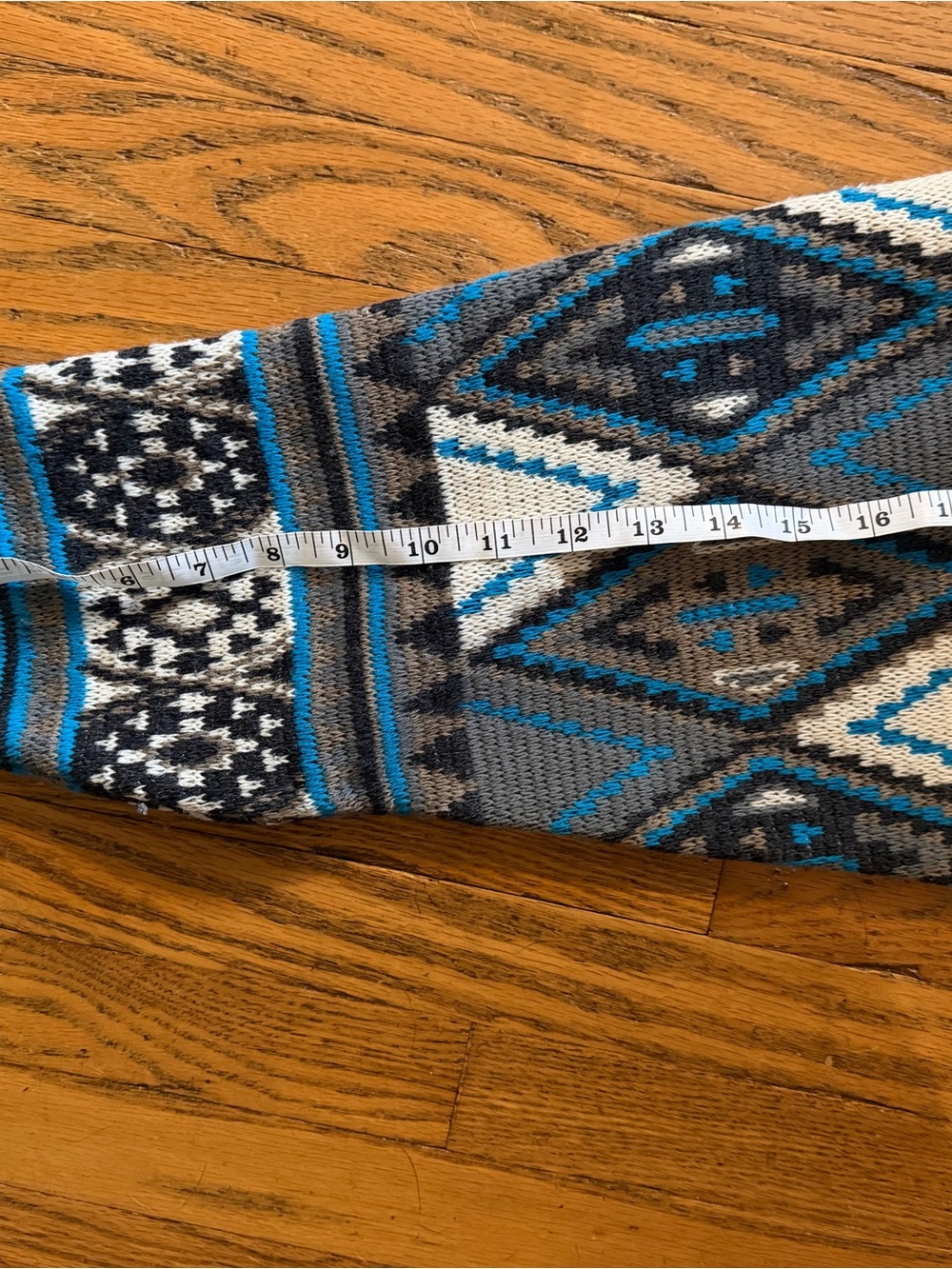 RARE-Pre-1987 Cuggi/Coogi Men's Geometric Pattern Crewneck Sweater - Blue & Gray - Picture 6 of 13